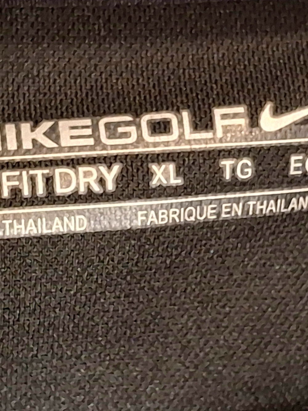 Nike Men's Black Dri-FIT Polo with Flag Patch Size XL - Picture 3 of 13